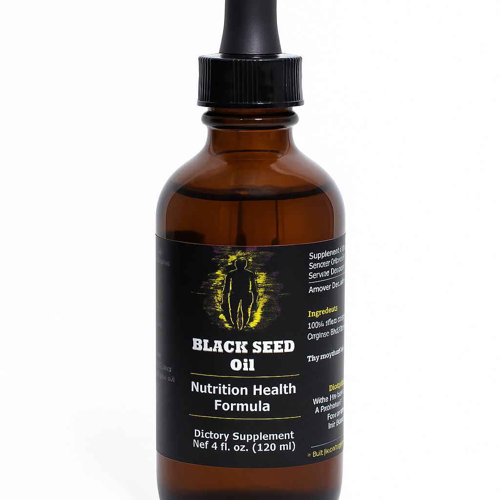 Black Seed Oil Nutrition Health Formula – 45% Thymoquinone | 100% Pure, Organic &amp; Cold-Pressed | Global Wellness Supplement