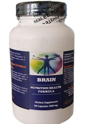 Brain Nutrition Health Formula – Natural Brain Support Supplement with Nootropics & Adaptogens for Focus, Clarity, Calm Energy & Pineal Support